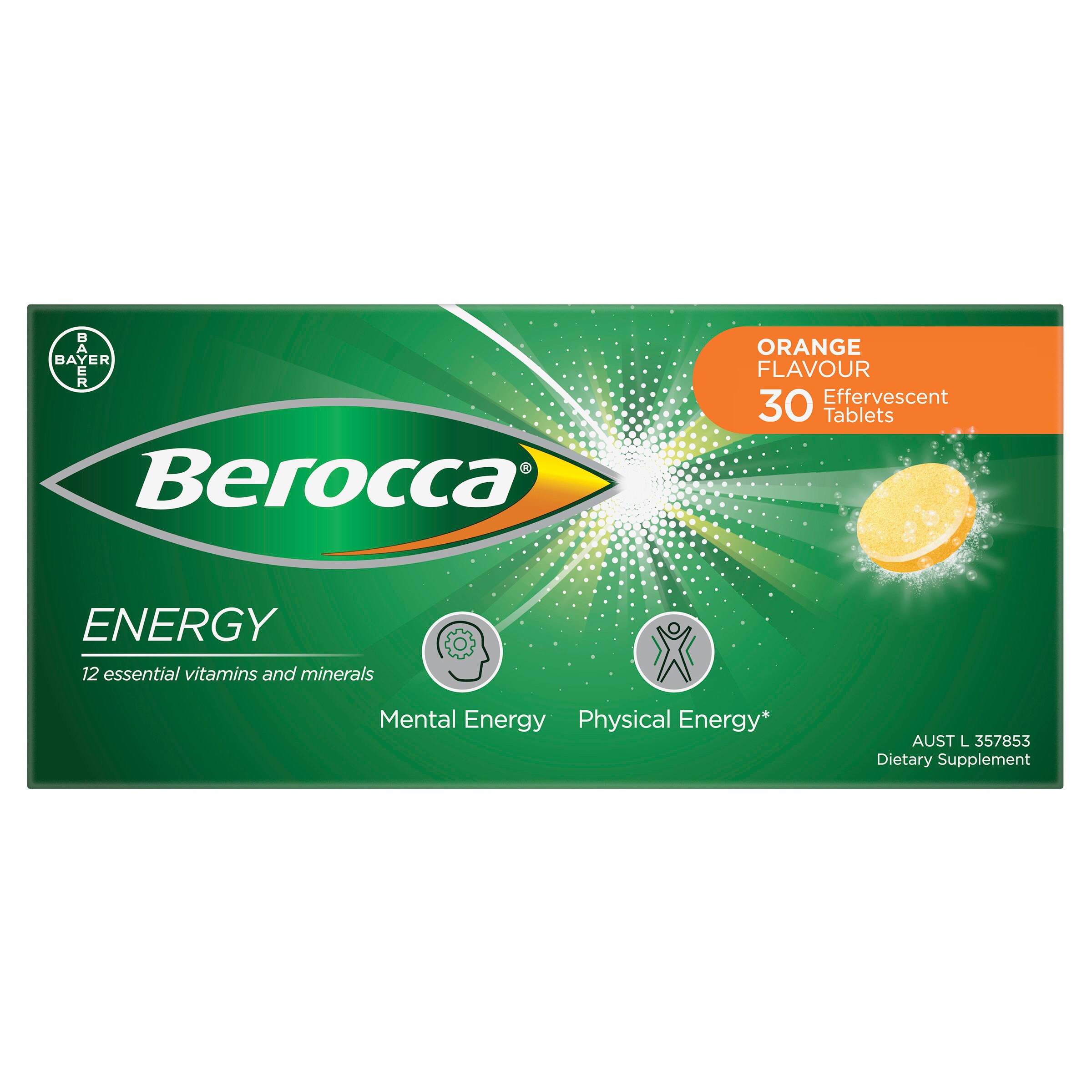 Berocca Orange Effervescent Tablets