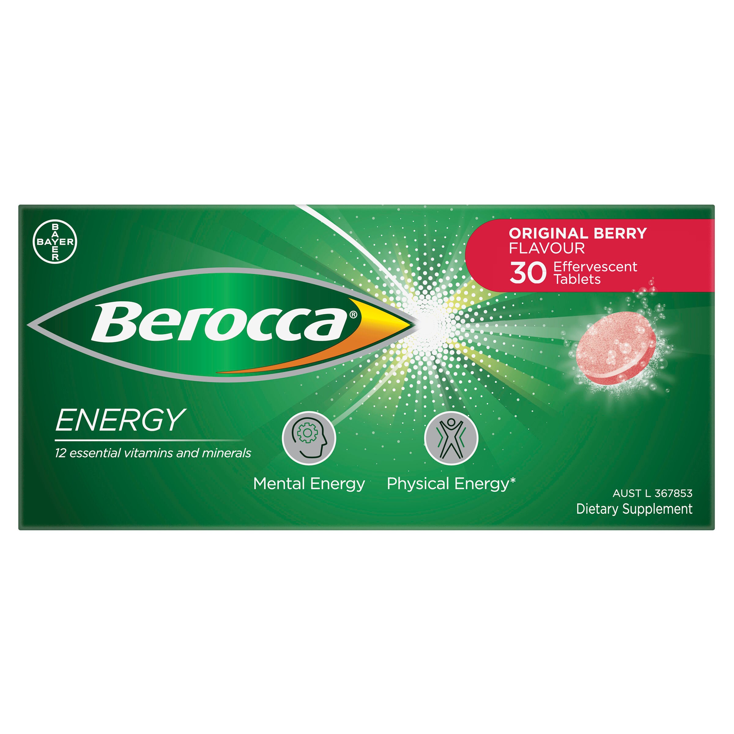 Berocca Original Berry Effervescent Tablets