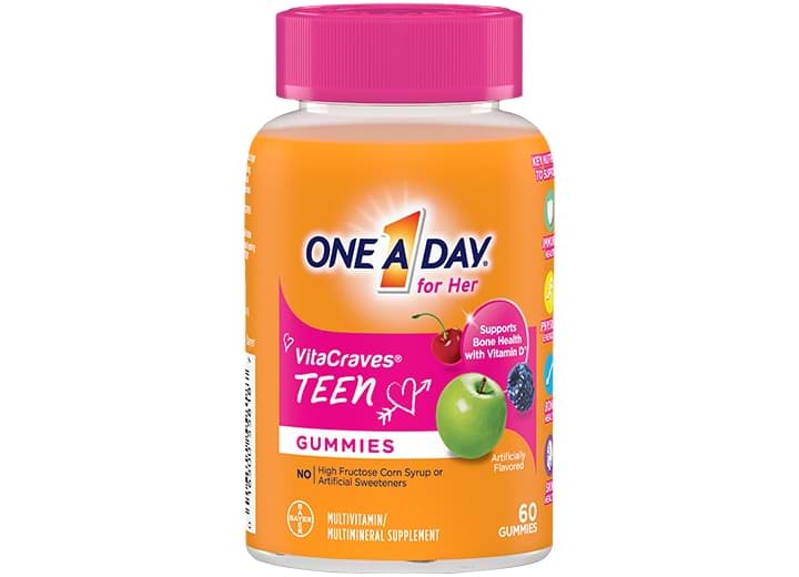 Image: Orange bottle of gummies teen girls