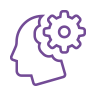 Head gear icon purple